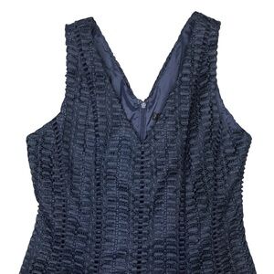 JCrew Navy Crochet Lace Knee Length Cocktail Dress Easter Special Occasion Lace